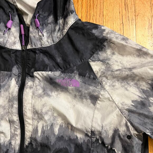 The North Face Windwall Jacket Womens Medium Black Gray Light Windbreaker - Picture 2 of 10